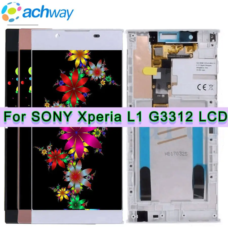 Фото Original Tested Screen for SONY Xperia L1 LCD Touch Digitizer Assembly Display G3311 G3312 G3313 Replacement | Мобильные телефоны и