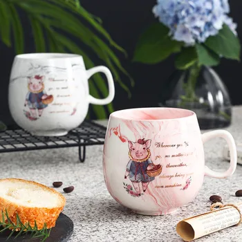 New Piggy Cartoon Coffee Mug With Handle Marbled Ceramic Cup Milk Tea Breakfast Cup Gold Plated Handle Drinkware For Kids Girl
New Piggy Cartoon Coffee Mug With Handle Marbled Ceramic Cup Milk Tea Breakfast Cup Gold Plated Handle Drinkware For Kids Girl
