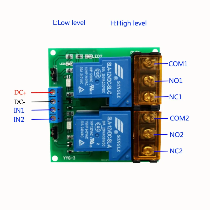 High Power Relay Module / Two / Two-Way / Optocoupler Isolated Relay Module 5/12 / 24V 30A
High Power Relay Module / Two / Two-Way / Optocoupler Isolated Relay Module 5/12 / 24V 30A