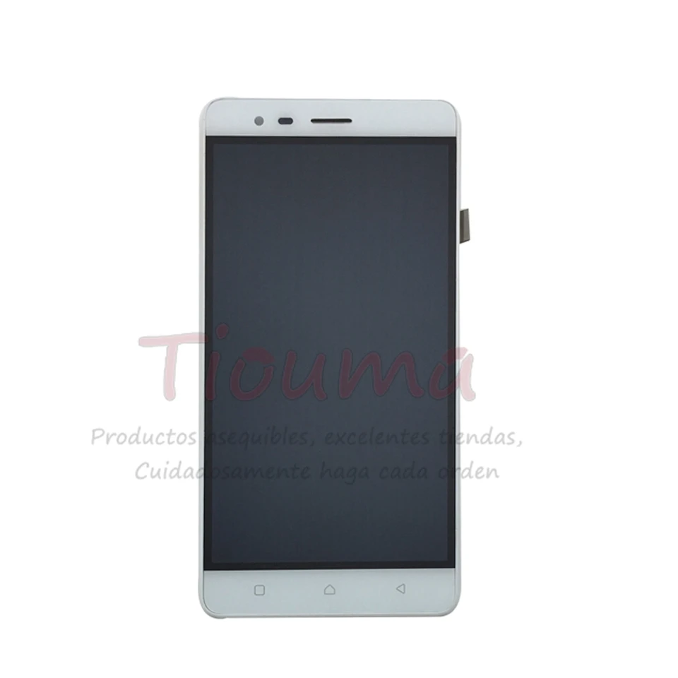 Lenovo K5 Note LCD Display With Frame white (2)