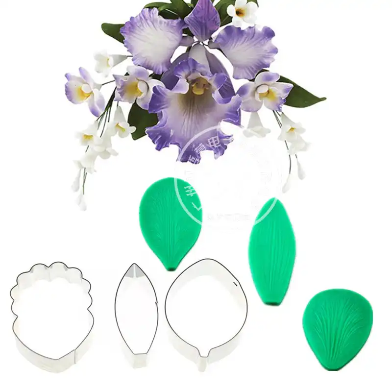 Cymbidium Orchid Silicone Petal Veiner Flower Cutter Cake