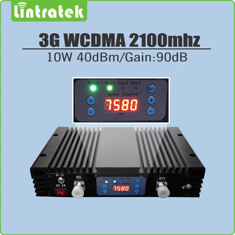 10W 40dBm Gain 90dB 3G WCDMA 2100mhz Signal Repeater 3G UMTS 2100MHz(Band 1) Mobile Signal Booster with AGC/MGC/LCD Display
10W 40dBm Gain 90dB 3G WCDMA 2100mhz Signal Repeater 3G UMTS 2100MHz(Band 1) Mobile Signal Booster with AGC/MGC/LCD Display