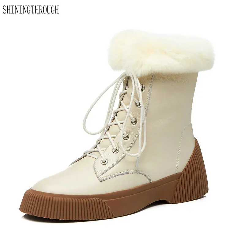 Genuine leather Women lace up Ankle snow Boots Platforms buckle Party Shoes Woman Newest High Quality Short Ladies Boots
Genuine leather Women lace up Ankle snow Boots Platforms buckle Party Shoes Woman Newest High Quality Short Ladies Boots