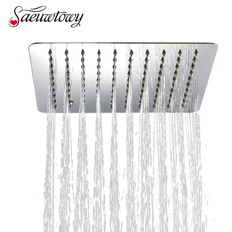 Saeuwtowy Ultrathin 6"/8''/10"/12" Square Stainless Steel Rain Shower Head Chrome Bathroom Top Sprayer Faucet
Saeuwtowy Ultrathin 6"/8''/10"/12" Square Stainless Steel Rain Shower Head Chrome Bathroom Top Sprayer Faucet