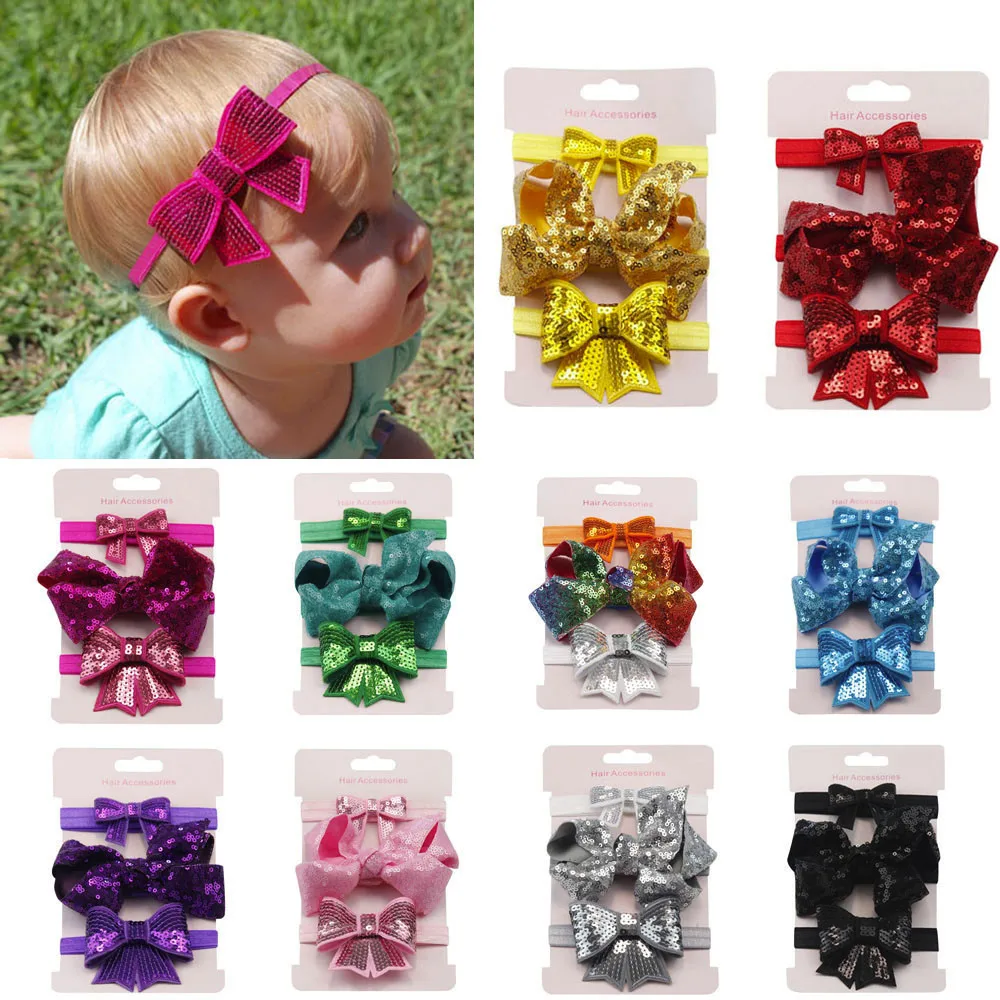Cute 3pcs/lot Sequin Bow Headbands Baby Kids Elastic Floral Sequin Headband Girls Baby Bowknot Hair Accessories Hairband Set
Cute 3pcs/lot Sequin Bow Headbands Baby Kids Elastic Floral Sequin Headband Girls Baby Bowknot Hair Accessories Hairband Set