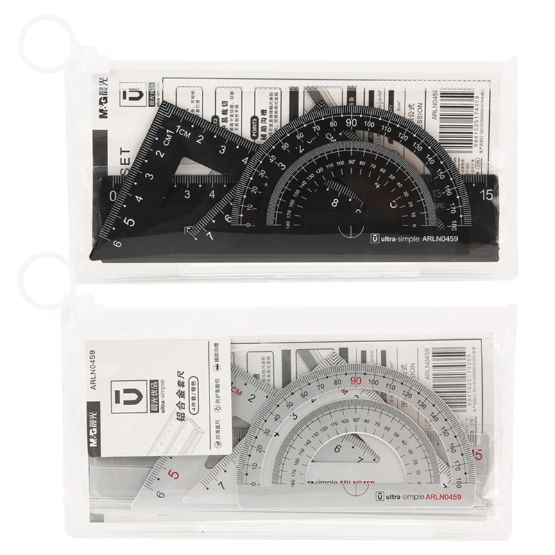 M&G 4pcs/set Aluminum Geometry Ruler Set, Students Maths Metal stationery triangular Rulers,Protractor,Office School Supplies
M&G 4pcs/set Aluminum Geometry Ruler Set, Students Maths Metal stationery triangular Rulers,Protractor,Office School Supplies