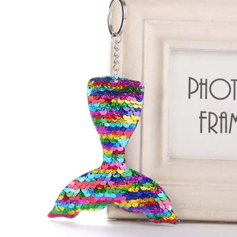 Sequins Keychain Reflective Glossy Fishtail Keychain Pendant Colorful Sequins Car Keychain OX
Sequins Keychain Reflective Glossy Fishtail Keychain Pendant Colorful Sequins Car Keychain OX