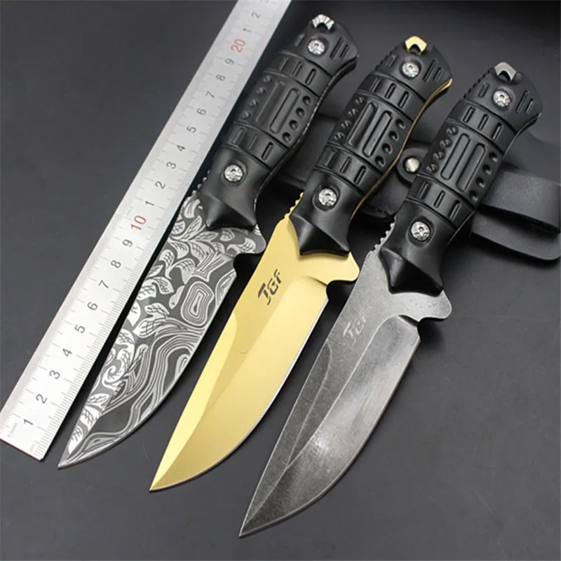 Охотничий нож с фиксированным лезвием Дамасские стальные ножи Karambit инструменты