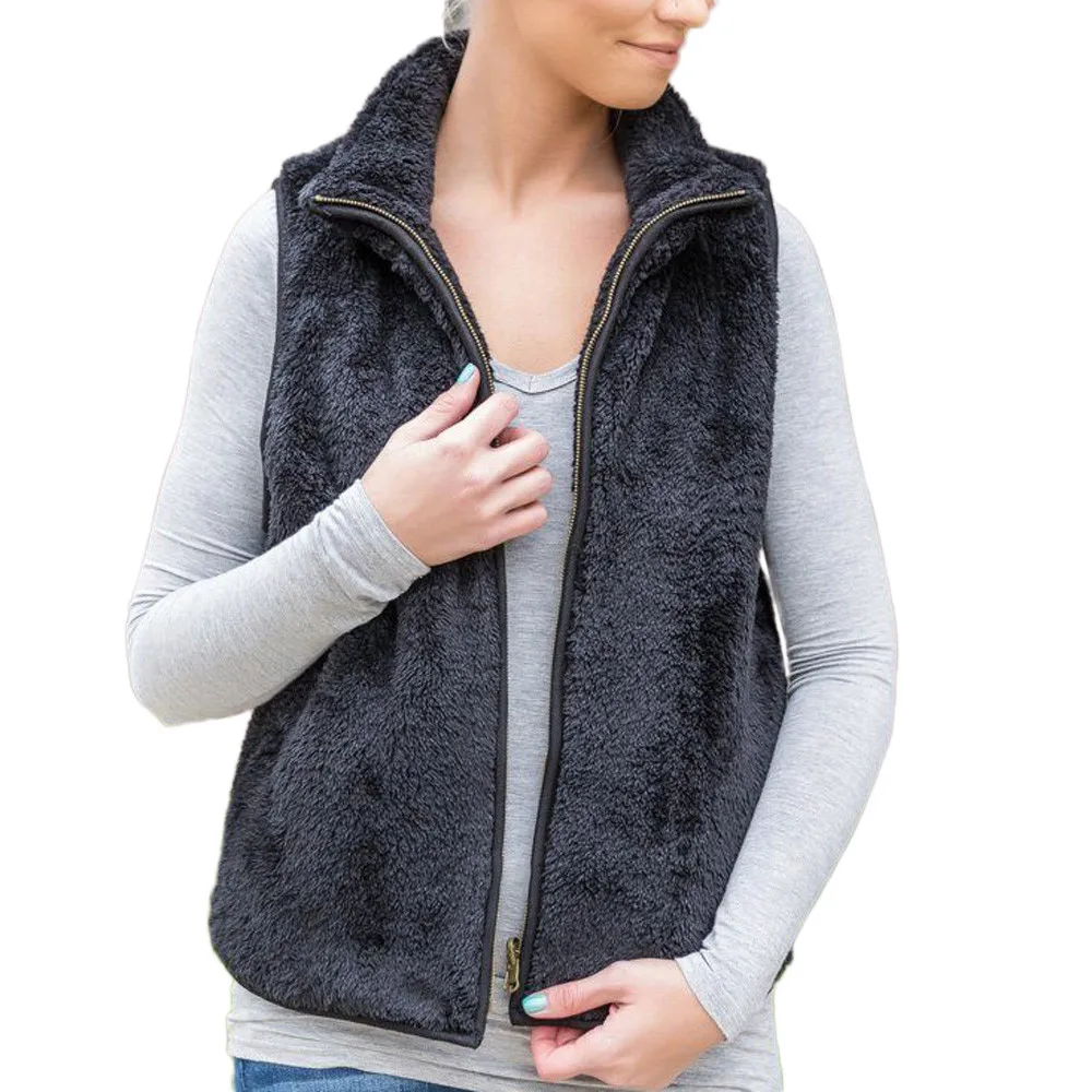 2019 Hot Womens Winter Vest Womens Ladies Sleeveless Zipper Solid Waistcoat Solid Winter Loose Vest Coat Coat Plus Size Vest 30
2019 Hot Womens Winter Vest Womens Ladies Sleeveless Zipper Solid Waistcoat Solid Winter Loose Vest Coat Coat Plus Size Vest 30