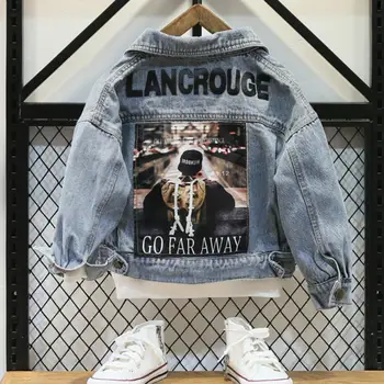 Baby Boys Denim jacket Children's Jean Coat Big Pocket Print Holes Cowboy Outerwear Loose Casual Jacket Modis Kids Clothes Y1338
Baby Boys Denim jacket Children's Jean Coat Big Pocket Print Holes Cowboy Outerwear Loose Casual Jacket Modis Kids Clothes Y1338