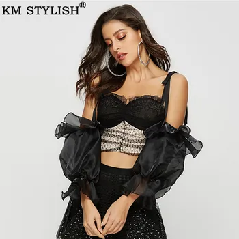 2019 Summer Sexy Lady's Wild Lace Tube Top Shirt High Waist Short Organza Puff Sleeve Camis Tops
2019 Summer Sexy Lady's Wild Lace Tube Top Shirt High Waist Short Organza Puff Sleeve Camis Tops