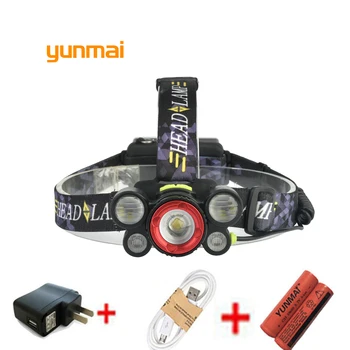 Brightest Headlamp 5 Led USB NEW xml t6+4COB Waterproof Tactical Head Lamp Light Rechargeable Headlight Hunting Running Light
Brightest Headlamp 5 Led USB NEW xml t6+4COB Waterproof Tactical Head Lamp Light Rechargeable Headlight Hunting Running Light