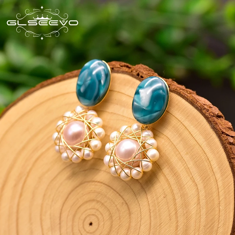 XlentAg Fresh Water Pearl Handmade Blue Geometric Circle Earrings For Women Birthday Wedding Gift Fine Jewelry Brincos GE0815
XlentAg Fresh Water Pearl Handmade Blue Geometric Circle Earrings For Women Birthday Wedding Gift Fine Jewelry Brincos GE0815