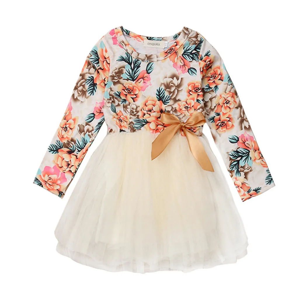 Baby Girl Dress Long Sleeve Floral Print Bowknot Tutu Summer Floral Children Little Girls Dresses For Kids Clothes 1 2 3 4 Years
Baby Girl Dress Long Sleeve Floral Print Bowknot Tutu Summer Floral Children Little Girls Dresses For Kids Clothes 1 2 3 4 Years