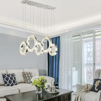 Popular Diamond Ring LED Crystal Pendant Light Modern LED Circles Hanging Lamp Foyer Dining Room Lighting Home Decoration
Popular Diamond Ring LED Crystal Pendant Light Modern LED Circles Hanging Lamp Foyer Dining Room Lighting Home Decoration