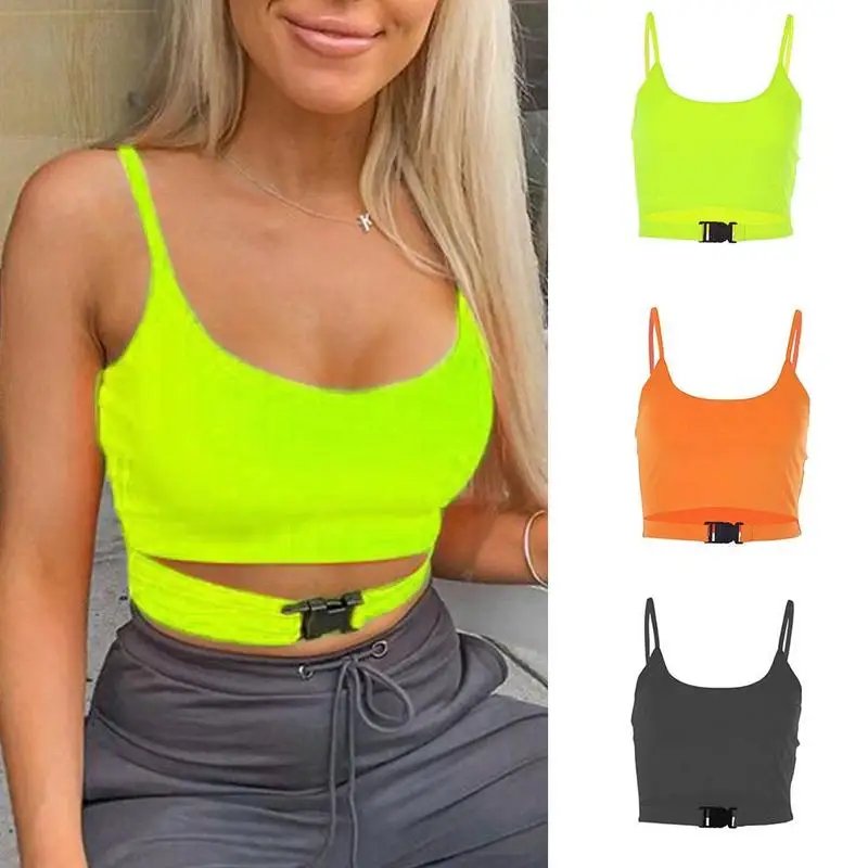 Women Buckle Vest Tube Crop Top Sheer Mesh T Shirt Cami Tank Top Summer Camisole Women Tank Top Fitness Cut out T shirt
Women Buckle Vest Tube Crop Top Sheer Mesh T Shirt Cami Tank Top Summer Camisole Women Tank Top Fitness Cut out T shirt