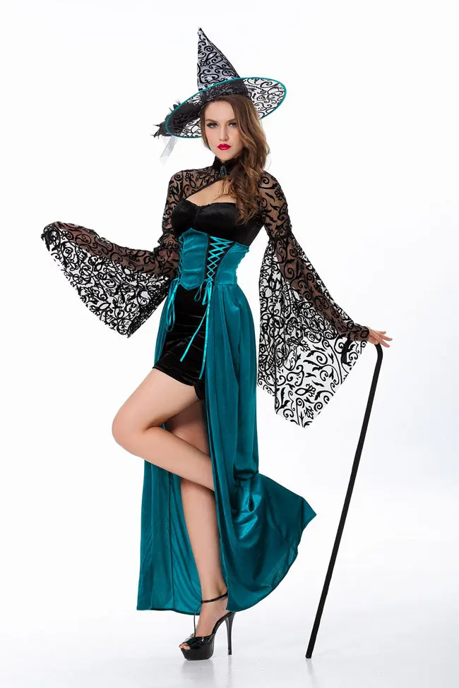Adult Deluxe Sexy Lace Perspective Witch Costume Halloween Party Carnival Witch Cosplay Lace Mini Dress
Adult Deluxe Sexy Lace Perspective Witch Costume Halloween Party Carnival Witch Cosplay Lace Mini Dress