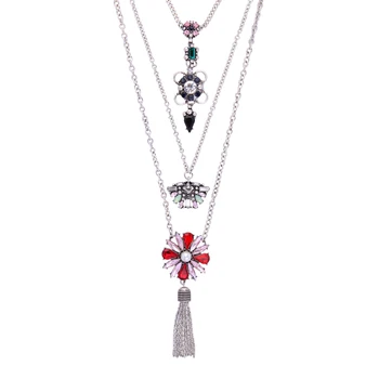 Bulk Price Elegant Jewelry Color Many Chain Maxi Necklace Wholesale Colorful Flower Tassel Pendant Necklace Trendy Bijoux
Bulk Price Elegant Jewelry Color Many Chain Maxi Necklace Wholesale Colorful Flower Tassel Pendant Necklace Trendy Bijoux