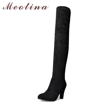 Meotina Stretch Thigh High Boots Women Shoes Winter Super High Heel Over the Knee Boots Zipper Square Heel Boots Plus Size 33-45
Meotina Stretch Thigh High Boots Women Shoes Winter Super High Heel Over the Knee Boots Zipper Square Heel Boots Plus Size 33-45