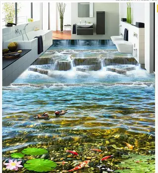 Custom Photo Floor 3D Wallpaper Modern Art Waterfall mandarin duck goldfish self-adhesive PVC Wallpaper
Custom Photo Floor 3D Wallpaper Modern Art Waterfall mandarin duck goldfish self-adhesive PVC Wallpaper
