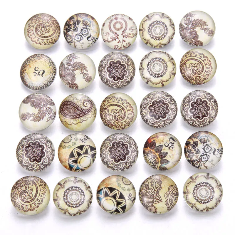 10pcs/lot New Snap Jewelry Vintage Flowers 18mm Glass Snap Buttons Fit Silver Leather Snap Button Bracelet Buttons Jewelry
10pcs/lot New Snap Jewelry Vintage Flowers 18mm Glass Snap Buttons Fit Silver Leather Snap Button Bracelet Buttons Jewelry