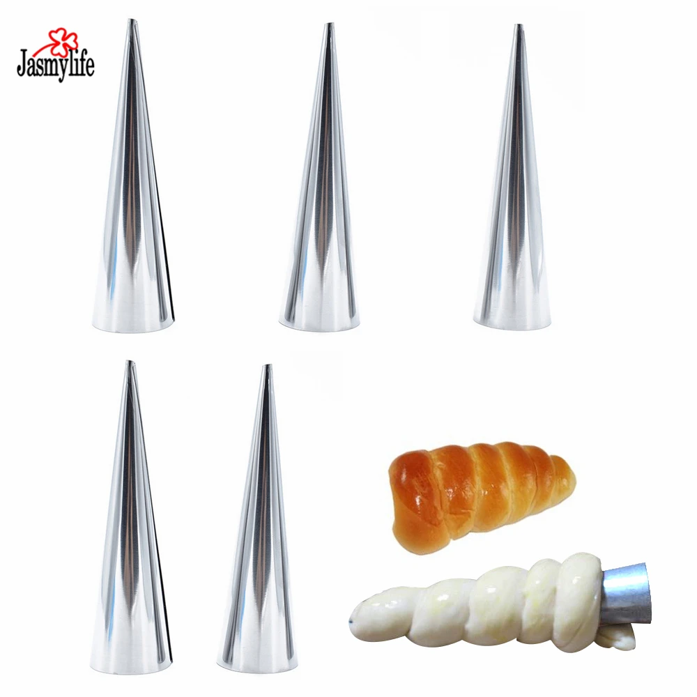 5Pcs/lot DIY Baking Cones Horn Pastry Roll Cake Mold Stainless Steel Spiral Baked Croissants Tubes Kitchen Dessert Baking Tools
5Pcs/lot DIY Baking Cones Horn Pastry Roll Cake Mold Stainless Steel Spiral Baked Croissants Tubes Kitchen Dessert Baking Tools
