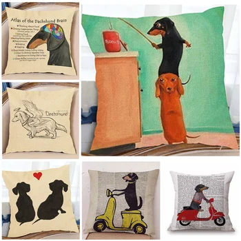 12 Style Dachshund Cushion Dog Printing Linen Throw Pillows Sofa Chair car-styling Decor Pillowcase Almofada cojines decorativos 
12 Style Dachshund Cushion Dog Printing Linen Throw Pillows Sofa Chair car-styling Decor Pillowcase Almofada cojines decorativos