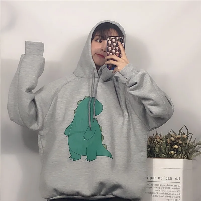 New Women Hoodies Cartoon Dinosaur Printed Sweatshirt Women's Clothes Sweet Hooded Drawstring Pullover clothes
New Women Hoodies Cartoon Dinosaur Printed Sweatshirt Women's Clothes Sweet Hooded Drawstring Pullover clothes