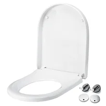 Xueqin PP Menebal Pengganti Antibakteri Square Round O/V Jenis Toilet Kursi Universal Lambat Dekat Toilet Duduk Tutup cover Set(China)