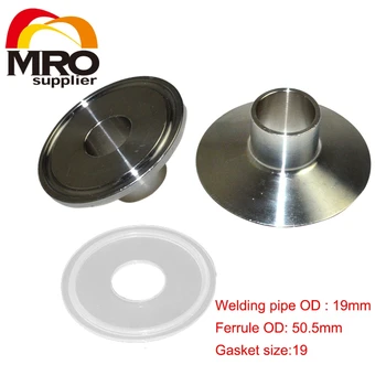 2 Pcs 3/4" 19mm Weld on Ferrule Sanitary Pipe Fitting SS304 + 1 Pcs Silicone Gasket SWG-19
2 Pcs 3/4" 19mm Weld on Ferrule Sanitary Pipe Fitting SS304 + 1 Pcs Silicone Gasket SWG-19