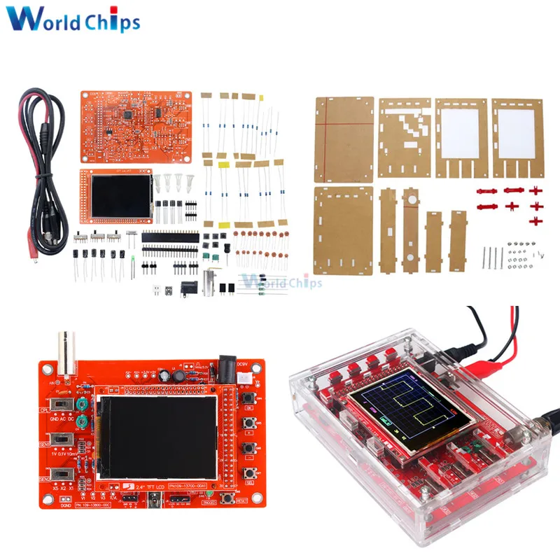 Full Assembled / DIY 2.4" inch TFT LCD Digital DSO138 SMD Set Measuring Instruments Oscilloscope STM32 Tester with Acrylic Case
Full Assembled / DIY 2.4" inch TFT LCD Digital DSO138 SMD Set Measuring Instruments Oscilloscope STM32 Tester with Acrylic Case