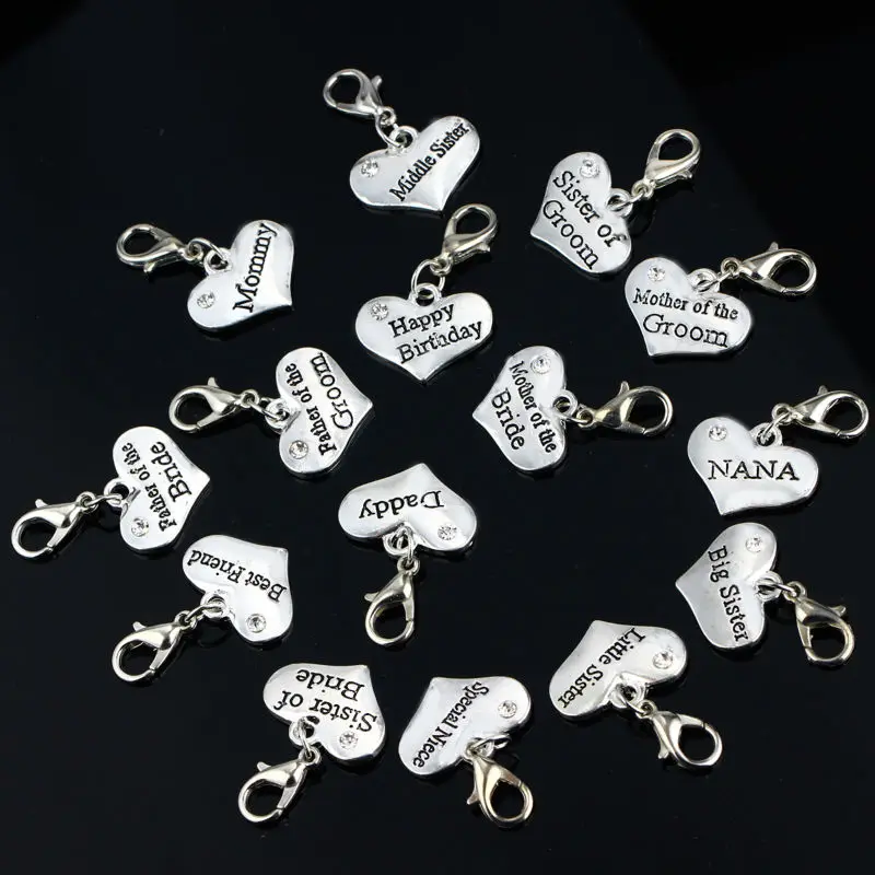 Mom Dad NANA Niece Sister Family Crystal Silver Lobster Clasp DIY For Keychain Necklace Bracelet Key Chain Women Men Jewelry
Mom Dad NANA Niece Sister Family Crystal Silver Lobster Clasp DIY For Keychain Necklace Bracelet Key Chain Women Men Jewelry