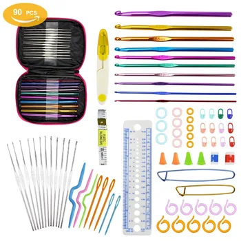 90pcs Multicolor Aluminum Crochet Hooks Set with Storage Case Crochet Knitting Hooks Set Multi-Size Craft Needles Weave Yarn Set
90pcs Multicolor Aluminum Crochet Hooks Set with Storage Case Crochet Knitting Hooks Set Multi-Size Craft Needles Weave Yarn Set
