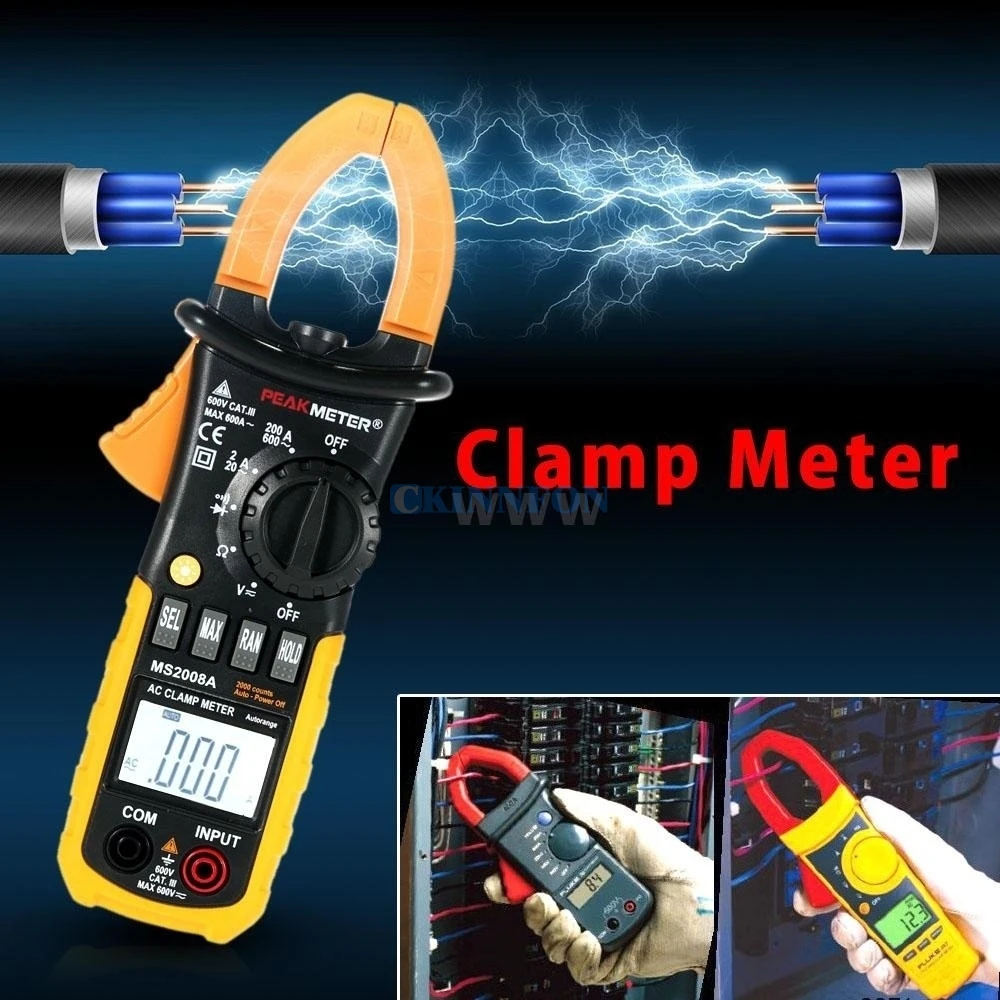 DHL 50PCS 2000 Counts Professional Digital AC Clamp Meter w/2F Back light Multimeter fluke Multimetro Clamps Leakage MS2008A
DHL 50PCS 2000 Counts Professional Digital AC Clamp Meter w/2F Back light Multimeter fluke Multimetro Clamps Leakage MS2008A