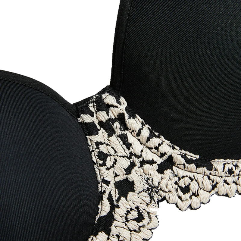 MiaoErSiDai Embroidered Underwire Everyday Bra Push Up Padded Bra Underwear For Girls Adjustable Beautiful Super Bra 32-44 A-DD MiaoErSiDai Embroidered Underwire Everyday Bra Push Up Padded Bra Underwear For Girls Adjustable Beautiful Super Bra 32-44 A-DD
