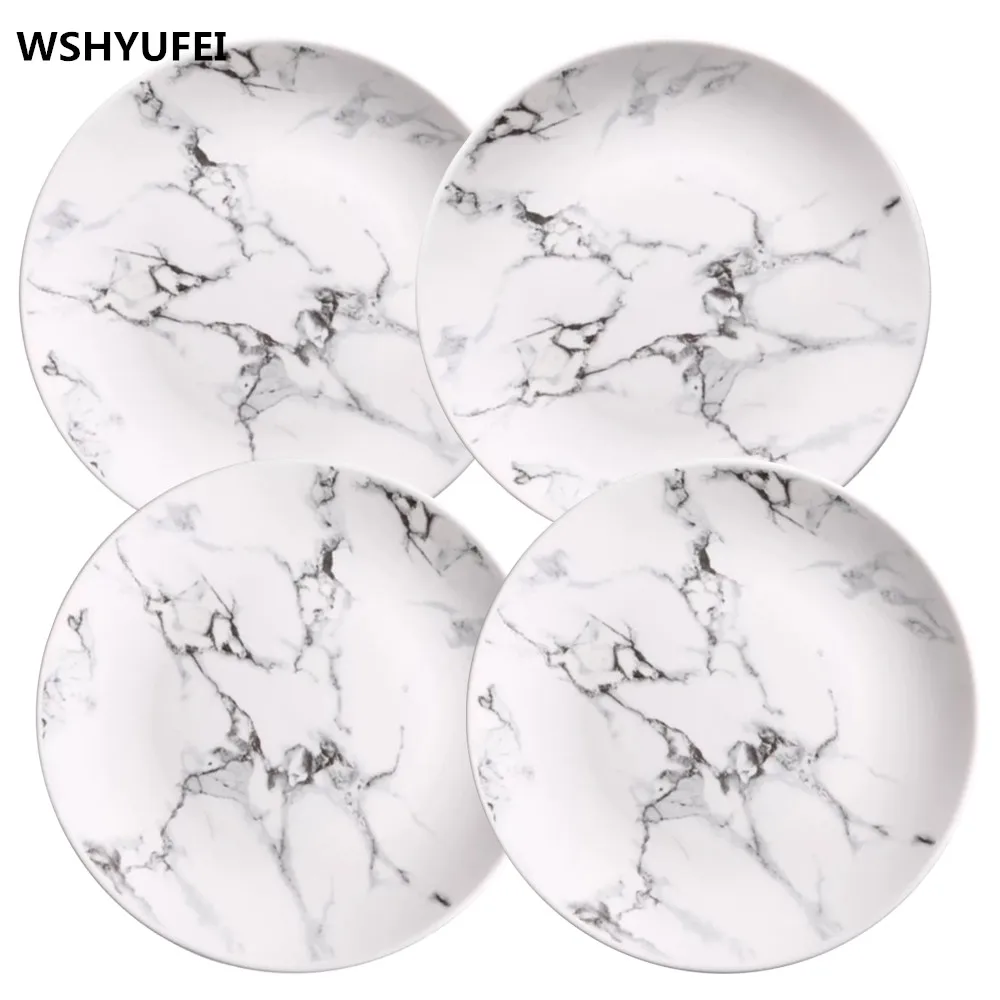 4 pcs set 6 or 8 or 10 inch Marble dinner plates ceramic tableware dinner set marble dinnerware
4 pcs set 6 or 8 or 10 inch Marble dinner plates ceramic tableware dinner set marble dinnerware