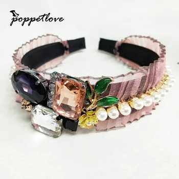 New leaves Colorful Rhinestone Pearl Flower Hair Hoop Pink Lace Headband Hairband for Women Girls Bezel Comfortable Accessories
New leaves Colorful Rhinestone Pearl Flower Hair Hoop Pink Lace Headband Hairband for Women Girls Bezel Comfortable Accessories