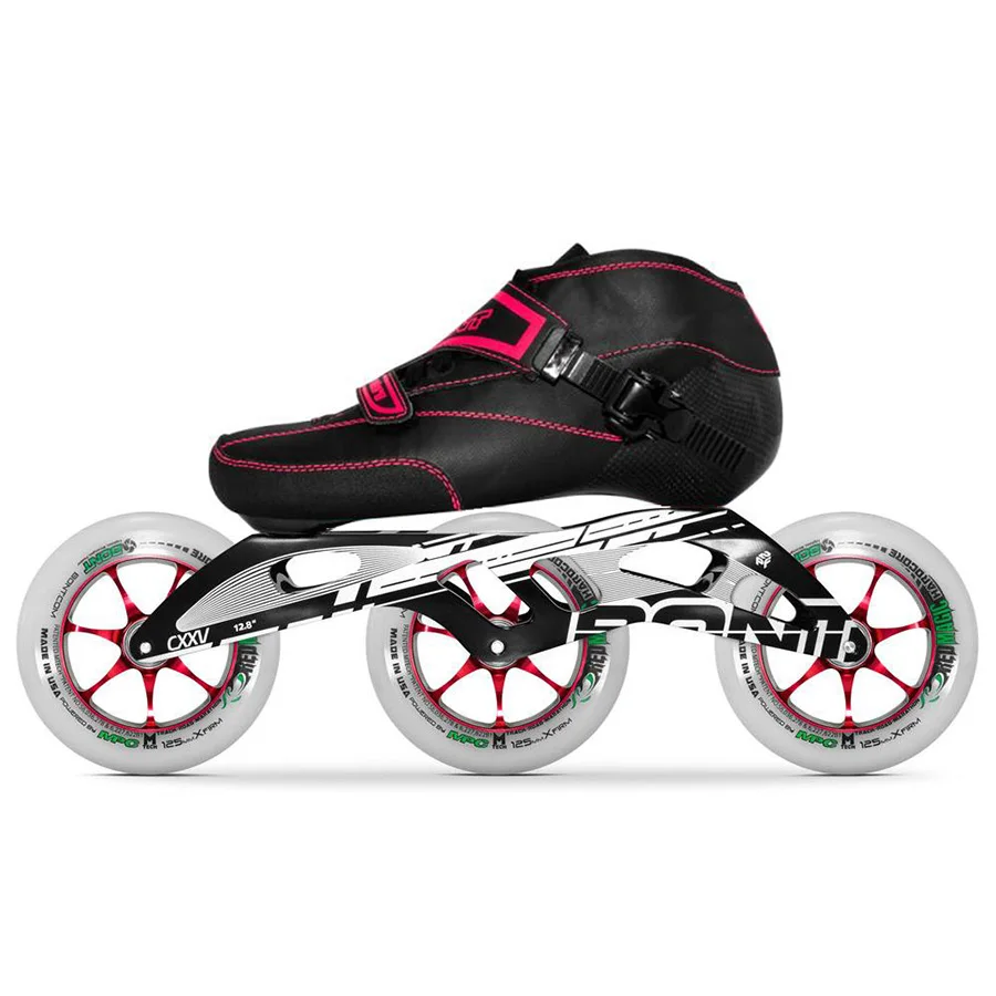Фото 100% Original Bont Enduro 2PT Speed Inline Skates Heatmoldable Carbon Fiber Boot 195mm 6061 Frame 4*90/100/110mm Wheels Patines | Спорт и