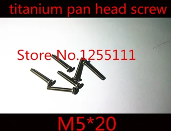 50pcs/lot Titanium A2 M5*20 Cross Recessed Pan Round Head Machine Screw
