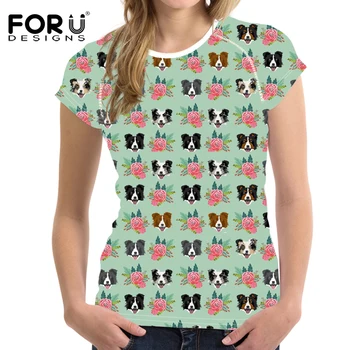 FORUDESIGNS Kawaii Dog Border Collie Print Women O Neck T Shirts Brand Design Female Summer T-shirts Casual Short Sleeve Top Tee
FORUDESIGNS Kawaii Dog Border Collie Print Women O Neck T Shirts Brand Design Female Summer T-shirts Casual Short Sleeve Top Tee