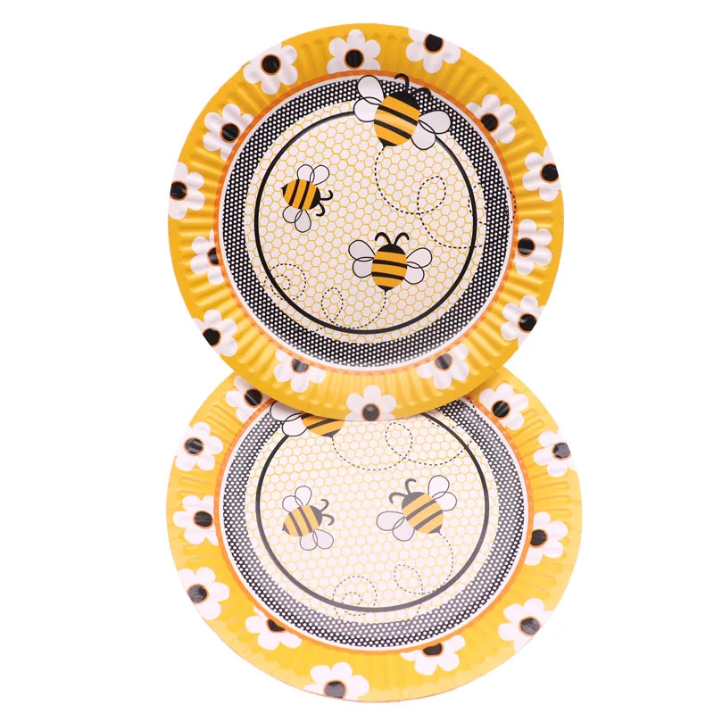 10pcs/lot 7''Yellow Bee Theme Heart Paper Plates Wedding Decorations Party Supplies birthday Party Decorations Baby Shower
10pcs/lot 7''Yellow Bee Theme Heart Paper Plates Wedding Decorations Party Supplies birthday Party Decorations Baby Shower