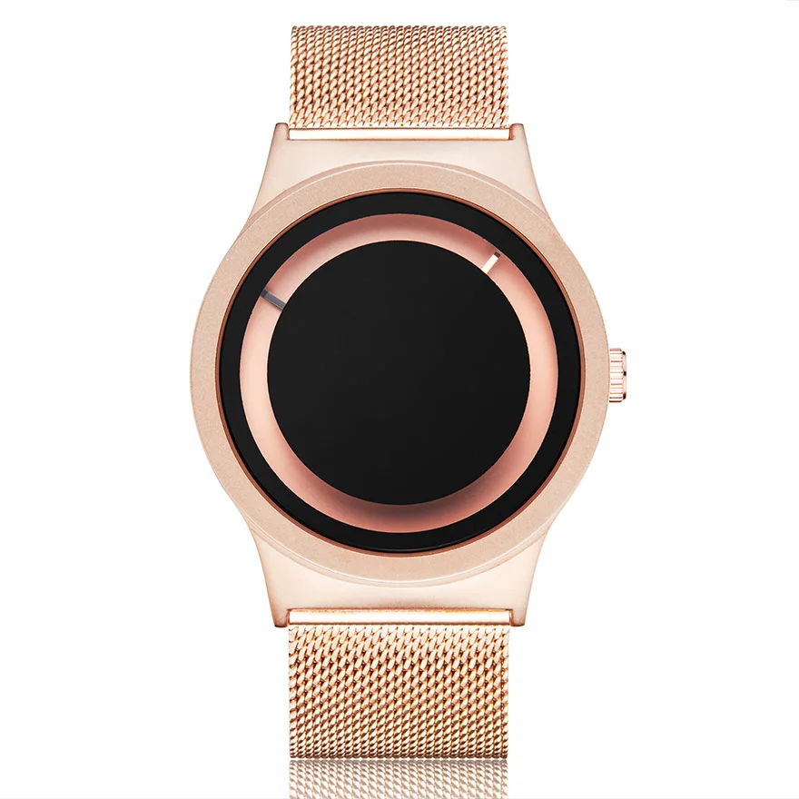 Creative Couple Watch Men Women Personality Minimalist Unique Turntable Dial Watch Casual Steel Black Gold Male Quartz Wristatch
Creative Couple Watch Men Women Personality Minimalist Unique Turntable Dial Watch Casual Steel Black Gold Male Quartz Wristatch
