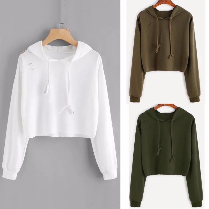 Fashion Womens Long Sleeve Hoodie Sweatshirt Jumper Hooded Pullover Hole Tops Blusa De Moletom Feminina
Fashion Womens Long Sleeve Hoodie Sweatshirt Jumper Hooded Pullover Hole Tops Blusa De Moletom Feminina