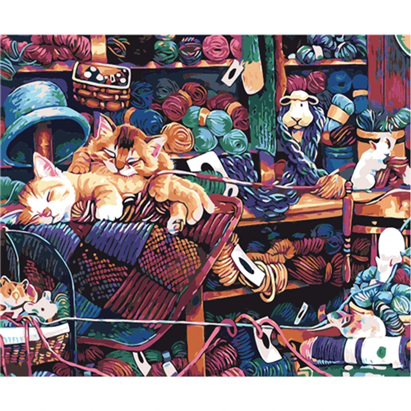 YIKEE decorative canvas oil painting by numbers,paint by numbers for adults Cat's nest
YIKEE decorative canvas oil painting by numbers,paint by numbers for adults Cat's nest