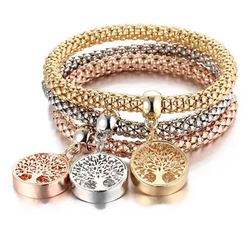 3 Pcs/Set Tree of Life Owl Charm Bracelets & Bangles Gold/Silver Plated Elephant Anchor Pendants Rhinestone Bracelets For Women
3 Pcs/Set Tree of Life Owl Charm Bracelets & Bangles Gold/Silver Plated Elephant Anchor Pendants Rhinestone Bracelets For Women