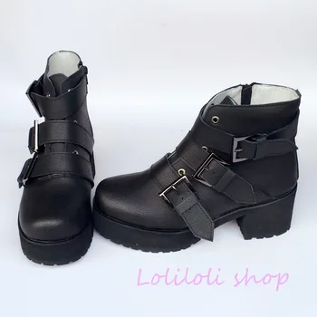 Princess sweet shoes loliloli yoyo Japanese design custom genuine leather cool short black buckle strap high heel boots an6680
Princess sweet shoes loliloli yoyo Japanese design custom genuine leather cool short black buckle strap high heel boots an6680