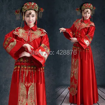 Bride Wedding Cheongsam Red New Traditional Chinese Wedding Gowns Women Phoenix Embroidery Lace Qipao Dress Robe Rouge Kimono
Bride Wedding Cheongsam Red New Traditional Chinese Wedding Gowns Women Phoenix Embroidery Lace Qipao Dress Robe Rouge Kimono