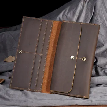 2018 Luxury Mens Long Crazy Horse Real Cow Genuine Leather Wallets Men Wallet Clutch Vintage Male Purse Hand Bag Handmade
2018 Luxury Mens Long Crazy Horse Real Cow Genuine Leather Wallets Men Wallet Clutch Vintage Male Purse Hand Bag Handmade