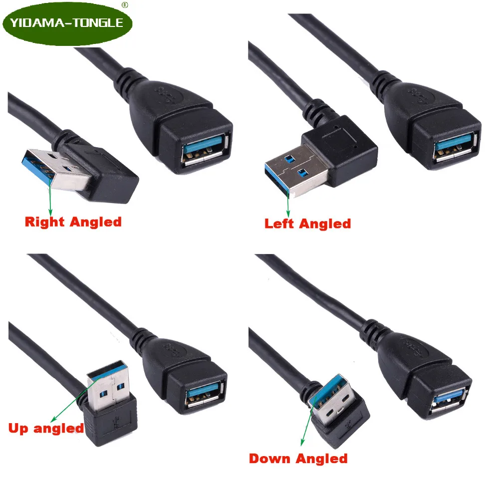 90 Degree Angle USB 3.0 Right / Left Up/down Extension Cable Male To Female Adapter Cord Data Sync USB 3.0 Extension Cable 20cm
90 Degree Angle USB 3.0 Right / Left Up/down Extension Cable Male To Female Adapter Cord Data Sync USB 3.0 Extension Cable 20cm