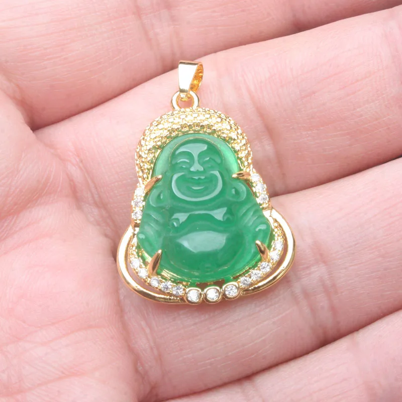 NEW 28X23MM New Stone Imitation Green Jades Carved Buddha Inlaid Rhinestone Amulet Buddhist Pendant 1PCS
NEW 28X23MM New Stone Imitation Green Jades Carved Buddha Inlaid Rhinestone Amulet Buddhist Pendant 1PCS